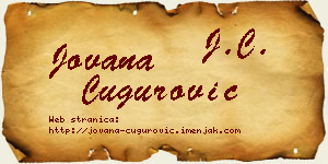 Jovana Čugurović vizit kartica